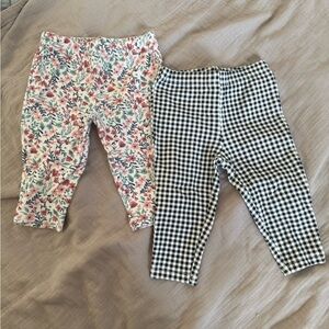 Floral and Checkered Kids Leggings